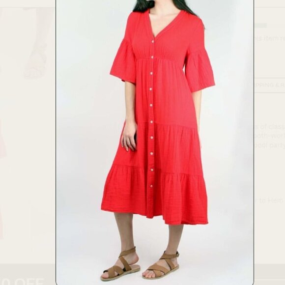 XiRENA Red Midi Dress - Picture 8 of 9